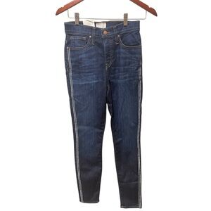 Caslon Sierra Skinny Ankle Embroidered Leg Trim Dark Wash Jeans size 26 (2) NWT